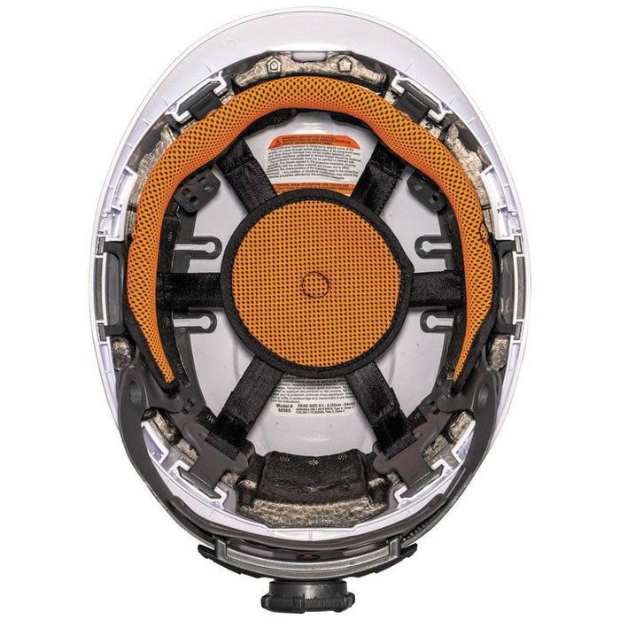 Klein Tools 60564 Safety Helmet, Type-2 Safety Helmet 20kV Protection, Non-Vented, Class E, White