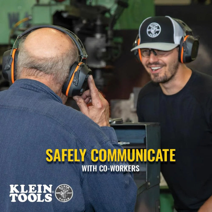 Klein Tools AESEM1S Smart Sense Electronic Hearing Protection Safety Earmuff with Bluetooth & Situational Awareness, NRR 23dB, 25hr Runtime