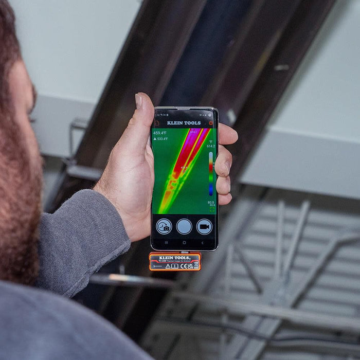 Klein Tools TI220 Thermal Imager for Android Devices, Thermal Imaging Camera, 10,800 Pixels, Three Color Palettes, High/Low Temperatures
