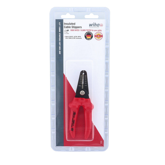 Wiha 10250 Insulated Stripping Pliers 10-20 AWG, multi, one size