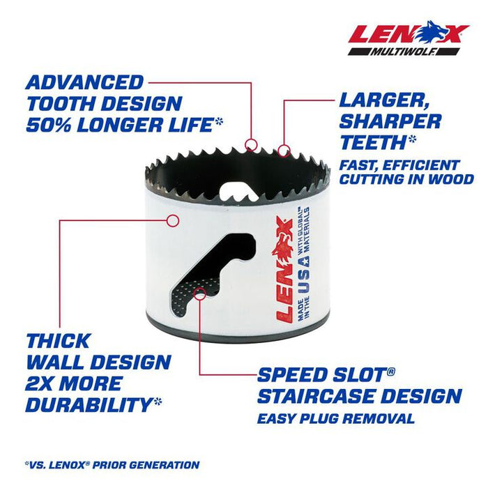 Lenox 3002626L Bi-Metal Speed Slot Hole Saw with T3 Technology, 1-5/8"