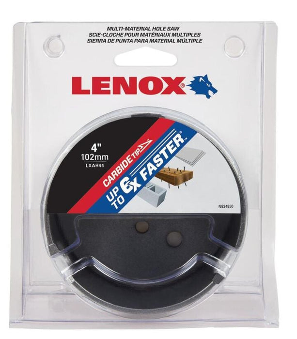 Lenox LXAH44 Hole Saw, Carbide, 4-Inch, 102MM