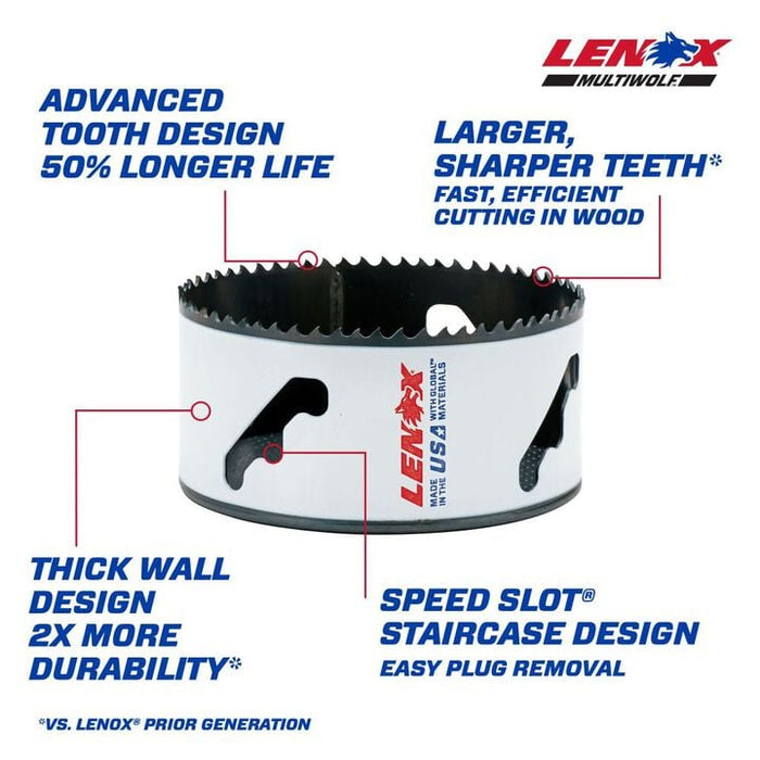 Lenox 3005656L Bi-Metal Speed Slot Hole Saw with T3 Technology, 3-1/2"