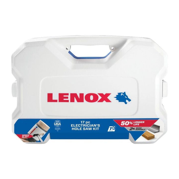 Lenox 308021200L Hole Saw Kit For Electricians, Speed Slot, 17 Piece