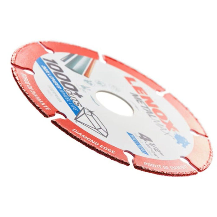 Lenox 1972921 Diamond Saw Blade: 4 1/2 in Blade Dia., 7/8 in Arbor Size, For Angle Grinder