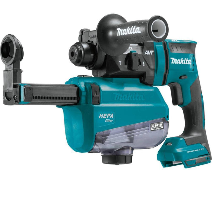 Makita 18V LXT️ 11/16in AVT️ SDS Plus Rotary Hammer Kit with HEPA Dust Extractor (Bare Tool)