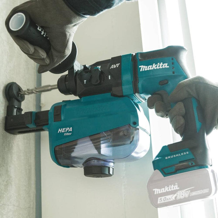 Makita 18V LXT️ 11/16in AVT️ SDS Plus Rotary Hammer Kit with HEPA Dust Extractor (Bare Tool)