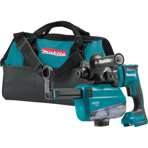 Makita 18V LXT️ 11/16in AVT️ SDS Plus Rotary Hammer Kit with HEPA Dust Extractor (Bare Tool)