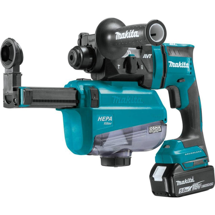 Makita (XRH12TW) 18V LXT️ BR 11/16in AVT SDS-Plus Rotary Hammer Kit with HEPA Dust Extractor