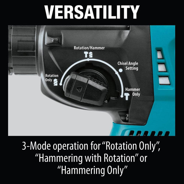 Makita XRH01T 18V LXT Brushless 1" SDS-PLUS Rotary Hammer Kit, var. spd., rev., case (5.0Ah) & FREE Makita BL1850B