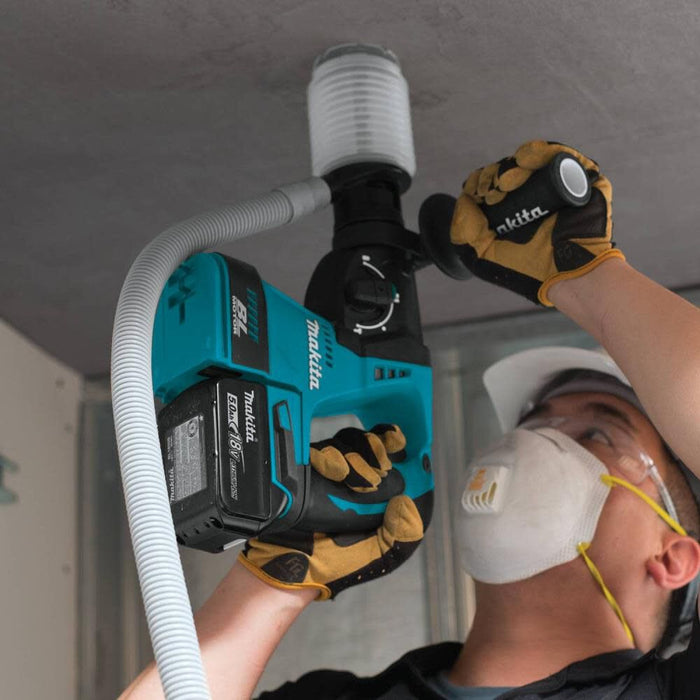 Makita XRH01T 18V LXT Brushless 1" SDS-PLUS Rotary Hammer Kit, var. spd., rev., case (5.0Ah) & FREE Makita BL1850B