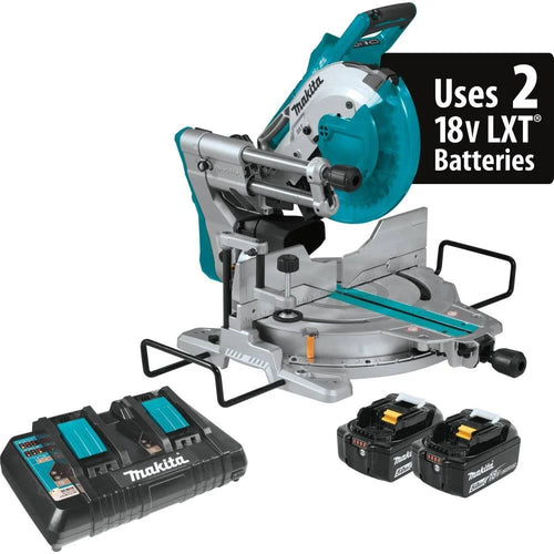 Makita (XSL06PT) 18V x2 LXT Lithium-Ion (36V) Brushless Cordless 10" Dual-Bevel Sliding Compound Miter Saw with Laser Kit (5.0Ah)