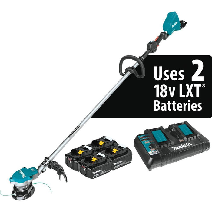Makita 18V LXT Lithium-Ion Brushless Cordless String Trimmer Kit with 4 Batteries (5.0Ah)
