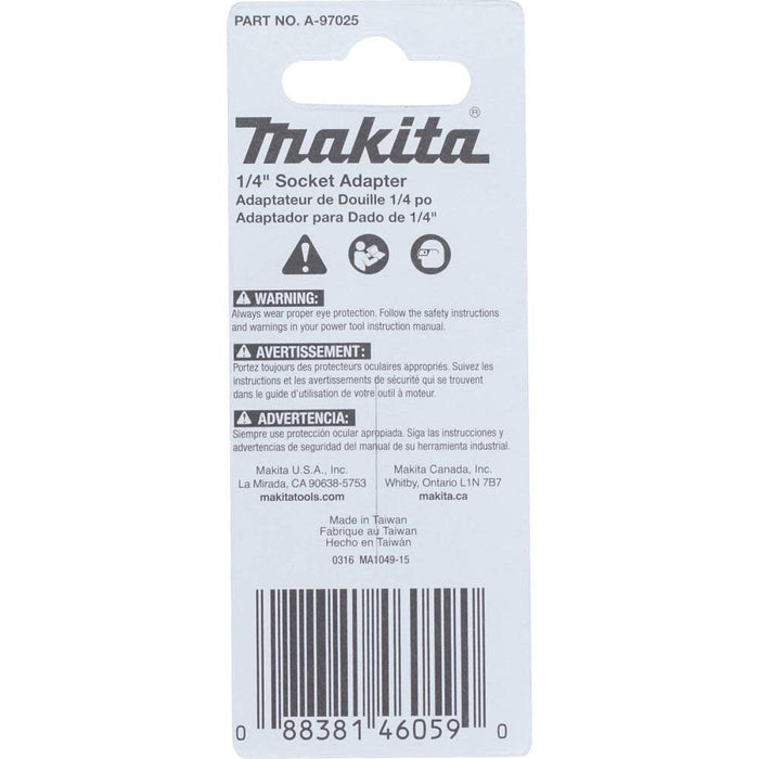 Makita Impact X 1/4″ x 2″ Socket Adapter