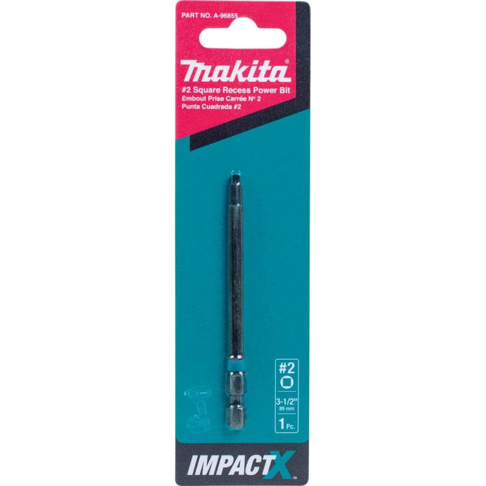 Makita (A-96855) ImpactX #2 Square Recess 3‑1/2″ Power Bit