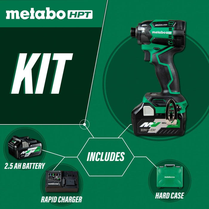 Metabo HPT 36V Multi-Volt Triple Hammer BOLT Impact Driver Cordless Kit