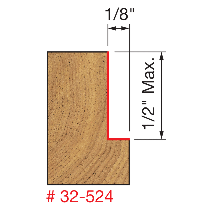 Freud 32-524 Router Bit, 1-3/8" Diameter Cutter with 1/2" Shank