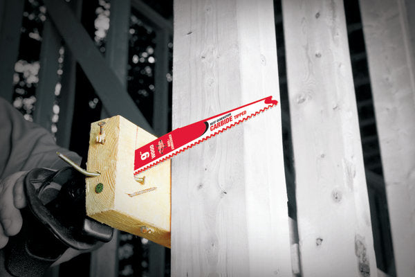 Diablo DS0906CWS 9" Demo Demon Carbide Recip Blade for Nail-Embedded Wood, 5/7 TPI