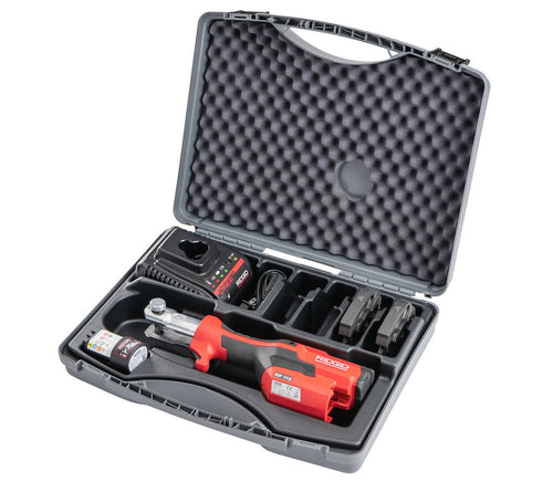 Ridgid RP 115 Mini Press Tool Battery Kit with Pro-press Jaws 1/2in-3/4in