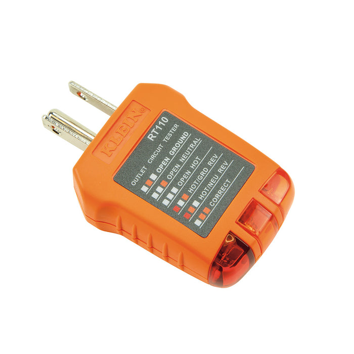 Klein Tools RT110 Outlet Tester, AC Electrical Receptacle Tester for North American Outlets