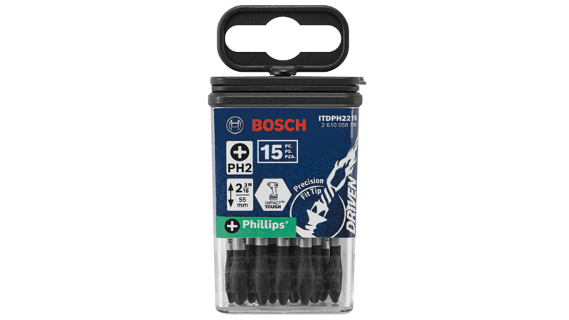 BOSCH 15 pc. Driven 2 In. Impact Phillips #2 Power Bits