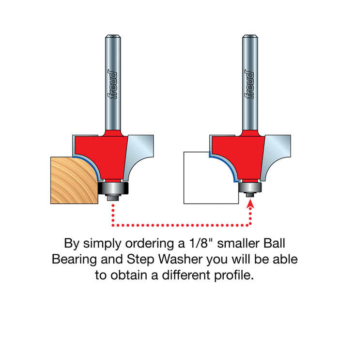 Freud 34-126 1/2" Quadra-Cut Radius Rounding Over Bit