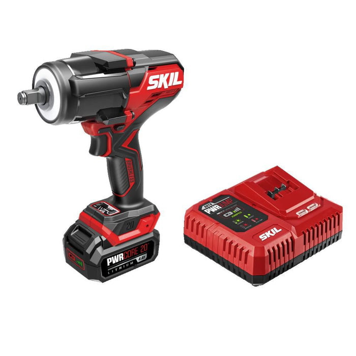 SKIL PWRCORE 20️ Brushless 20V 1/2In Mid-Torque Impact Wrench Kit