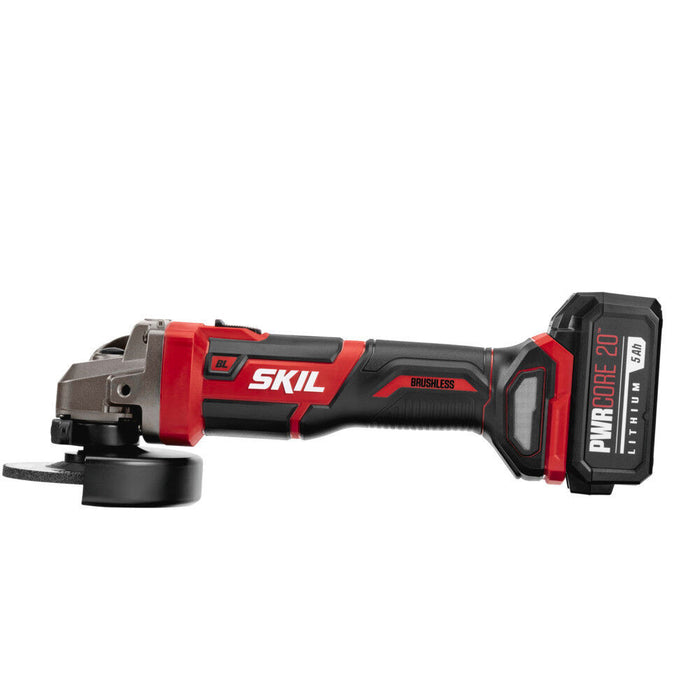 SKIL 20V 4-1/2In. Angle Grinder Kit with PWRCORE 20️ 2.0Ah Lithium Battery