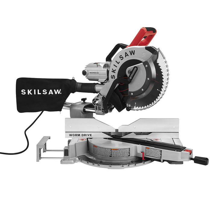SKIL 12 In. Worm Drive Dual Bevel Sliding Miter Saw with Diablo Blade