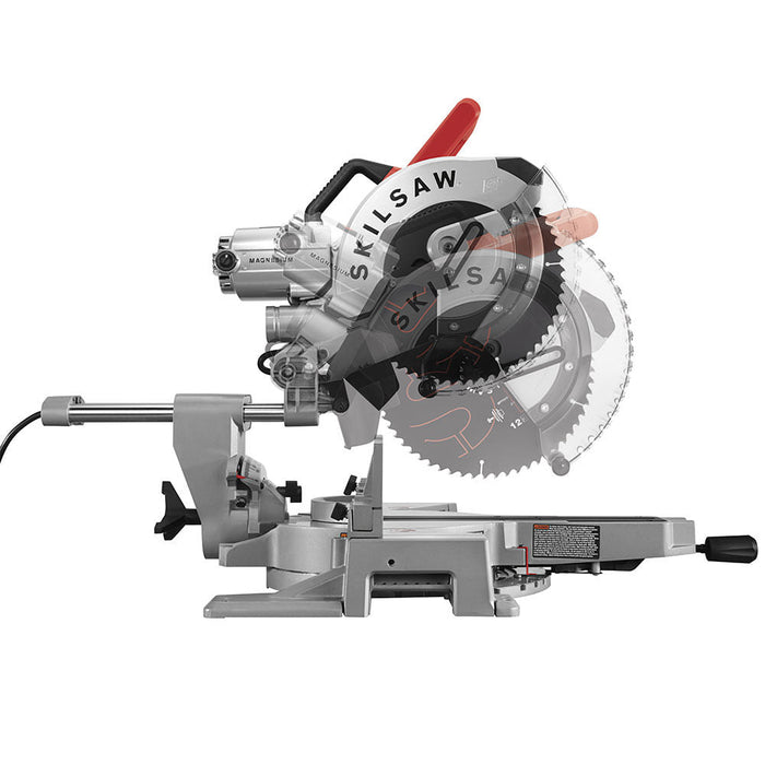 SKIL 12 In. Worm Drive Dual Bevel Sliding Miter Saw with Diablo Blade