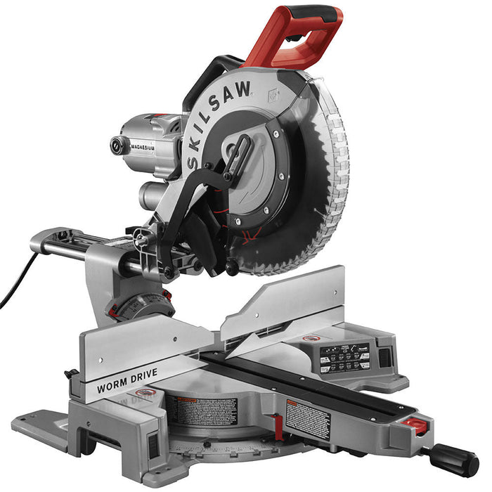 SKIL 12 In. Worm Drive Dual Bevel Sliding Miter Saw with Diablo Blade