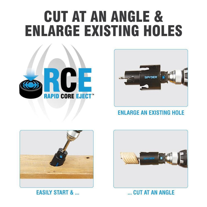 Spyder 600044CF 4-1/4-Inch Diameter Carbide Tipped Hole Saw, for Fiber Cement Board, Wood, PVC, Plastic, Concrete Block, Ceramic Tile, and More
