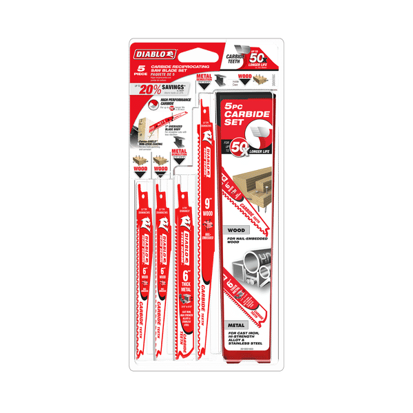 Diablo DS005SC Steel Demon/Demo Demon Reciprocating Saw Blade Set (Pack of 5)