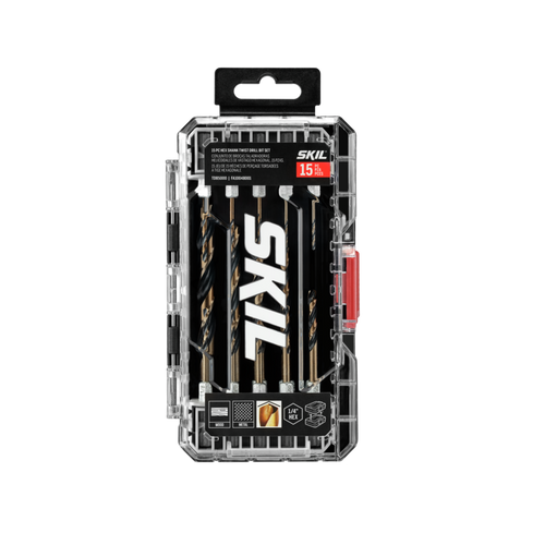 SKIL 15-PieceHex Shank Twist Drill Bit Set