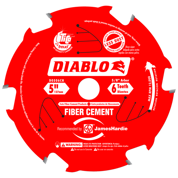 Diablo Tools 5"x 6 Tooth Carbide Fiber Cement HardiBlade