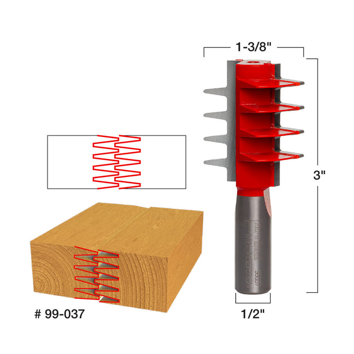 Freud 99-037 1-3/8" Diameter Finger Joint Bit with 1/2" Shank