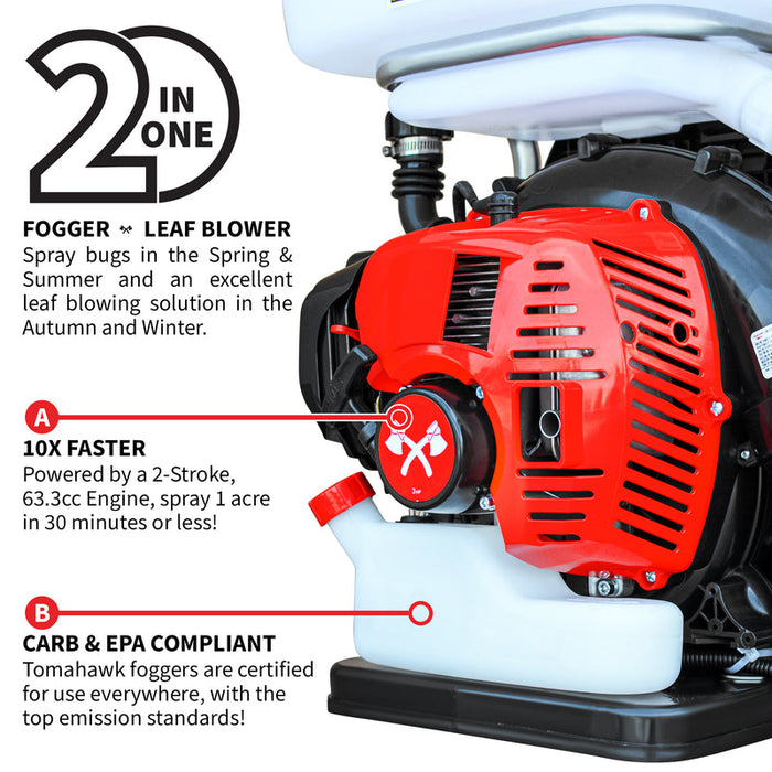 Tomahawk (TMD14-2) 3.7 Gal Backpack Mosquito Fogger Leaf Blower for Pest Control