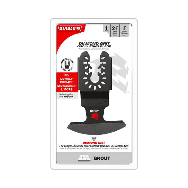 Diablo DOU16DGX Universal Fit Diamond Grit Oscillating Blade for Grout