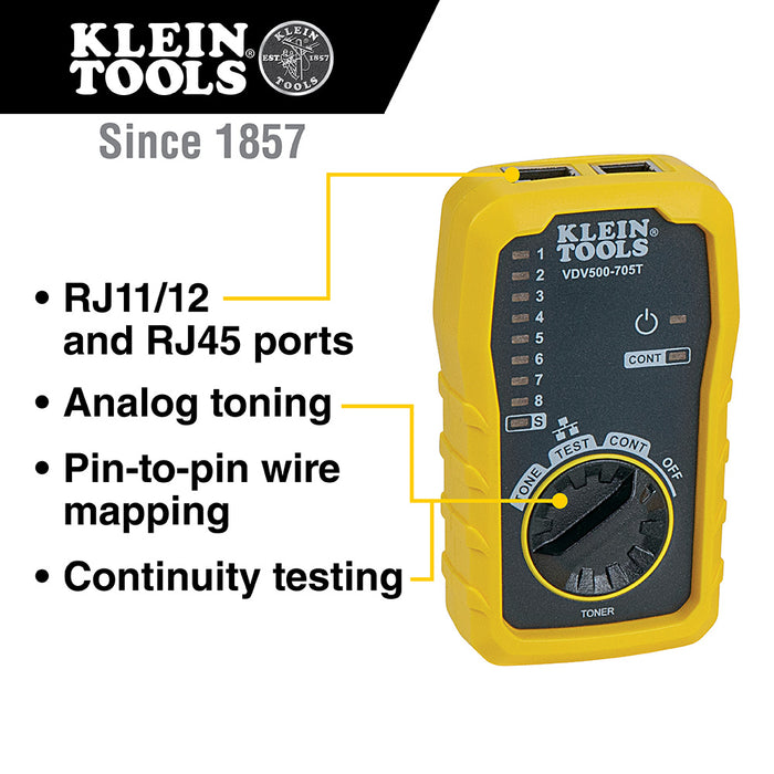 Klein Tools VDV500-705 Tone & Probe Test and Trace Kit