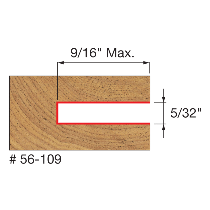 Freud 56-109 9/16" Depth x 5/32" Slot Three Wing Slotting Cutter