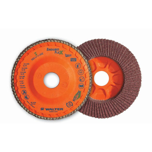 Walter 15Q506 ENDURO-FLEX Abrasive Flap Disc, 60 Grit Grinding Disc (Pack of 10)