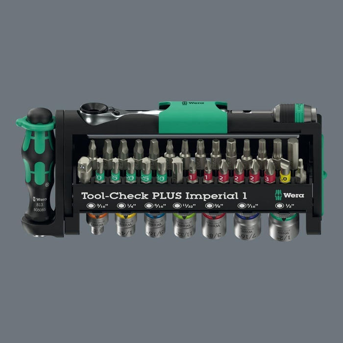 Wera Tools 5049060001 Chrome-Vanadium Tool-Check Plus Imperial 1 Set, 39 Pieces