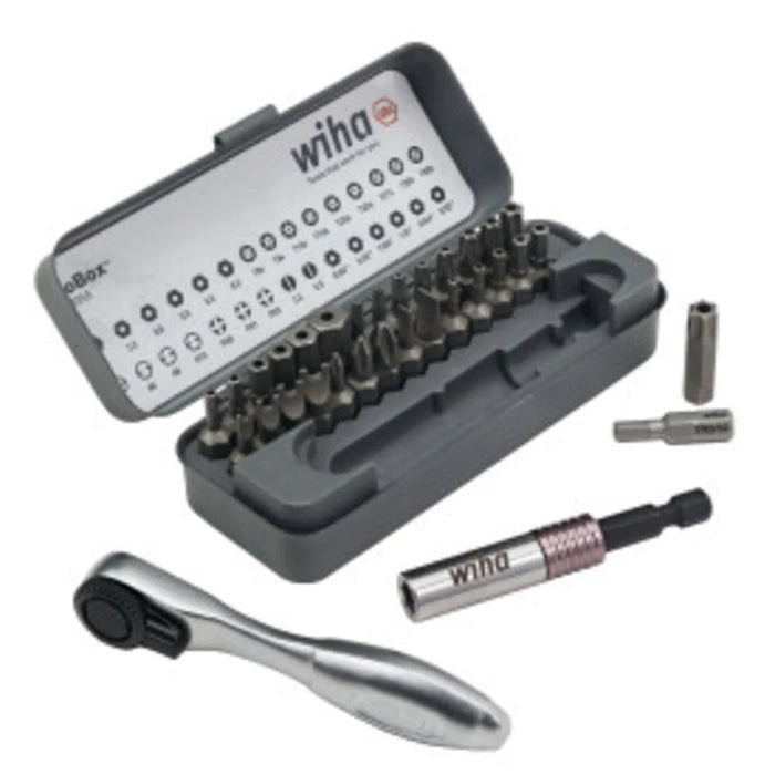 Wiha 74958 32 Piece GoBox Security Bit Set with Mini Ratchet