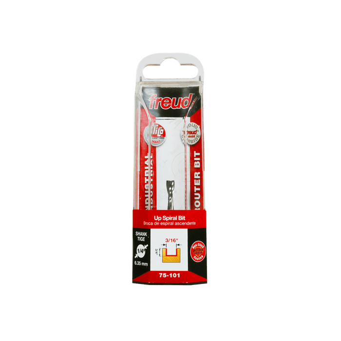 Freud 75-101 3/16" Diameter Up Spiral Bit with 1/4" Shank