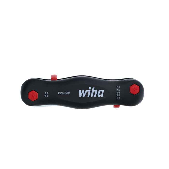Wiha 35195 Metric Pocket Star Fold Up Key Set with Large Ergo Handle , 7-Piece