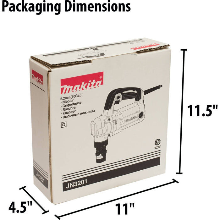 Makita (JN3201) 10 Gauge Nibbler, 6.2 AMP, 1,300 SPM
