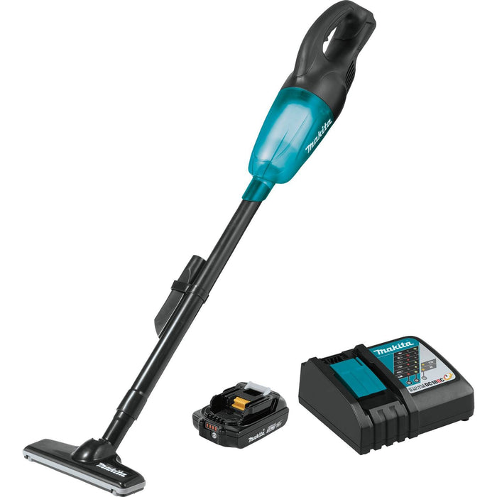 Makita XLC02R1B - 18V LXT Lithium-Ion Compact Cordless Vacuum Kit, with one battery (2.0Ah)