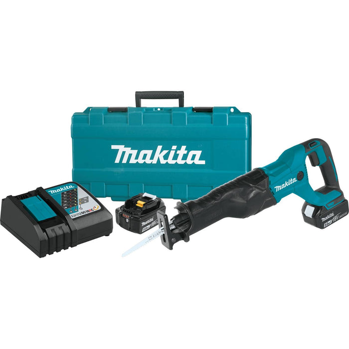 Makita 18V LXT Lithium-Ion Cordless Recipro Saw Kit, var. spd., tool-less blade change, case (5.0Ah)