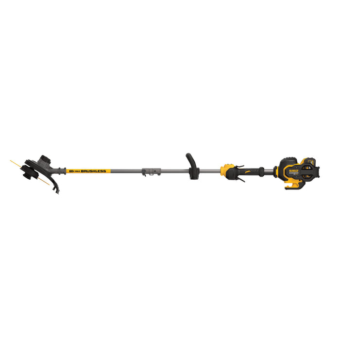 DEWALT (DCST970X1S) 60V Max FlexVolt Lithium-Ion Cordless Brushless 15" String Grass Trimmer with 3.0Ah Battery and Charger Included