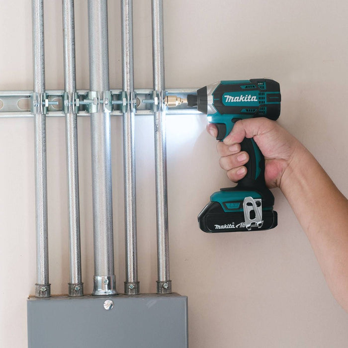 18 Volt Compact Lithium-Ion Cordless 3-Piece Combo Kit (Driver-Drill/ Impact Driver/ Flashlight) 2.0 Ah